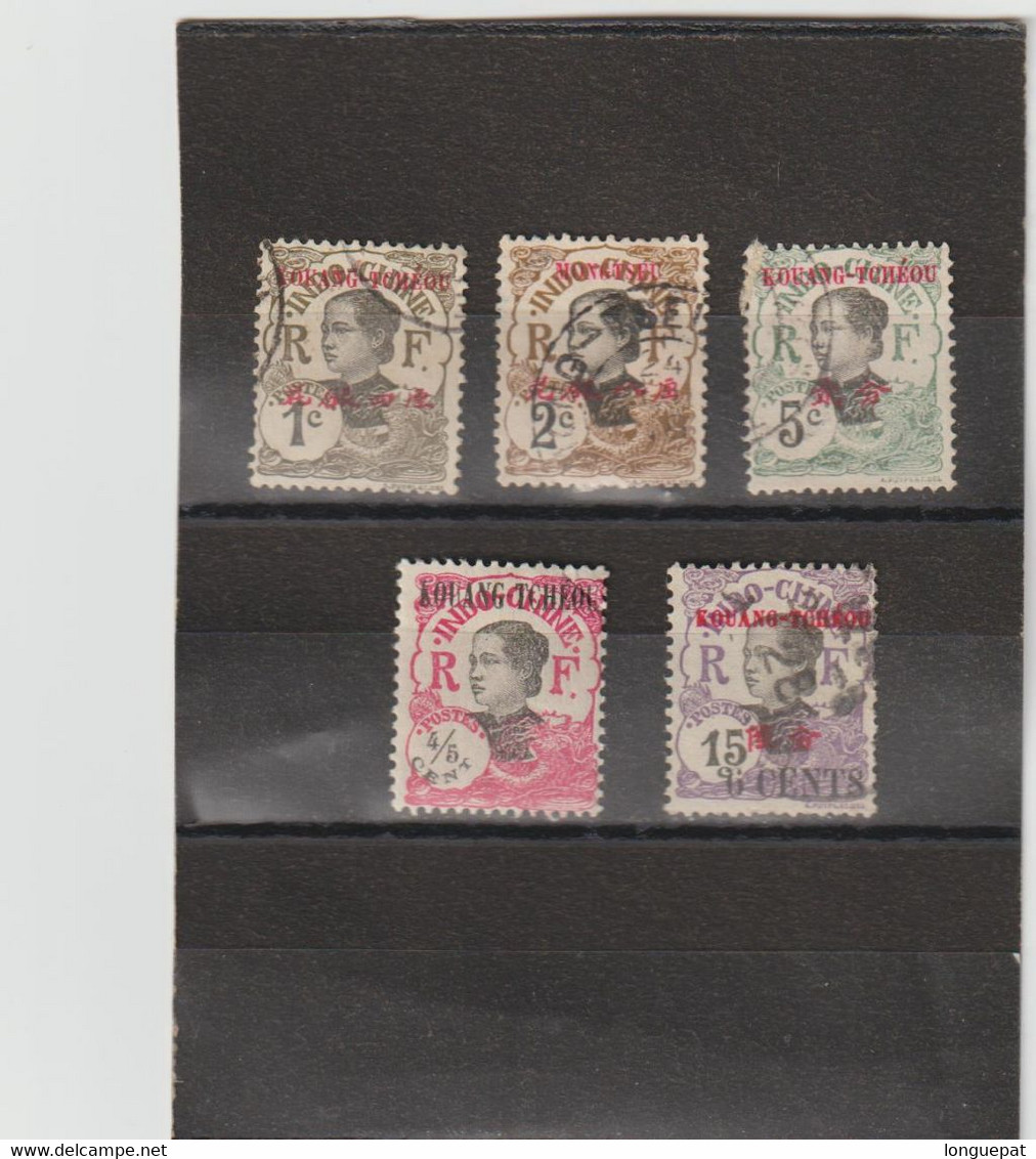 KOUANG-TCHEOU-   - Timbres D'Indochine Surchargés "Kouang-Tcheou",- Anamite - Used Stamps