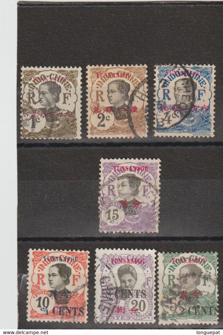 YUNNANFOU -   - Timbres D'Indochine Surchargés "YOUNANFOU",- Anamite - Used Stamps