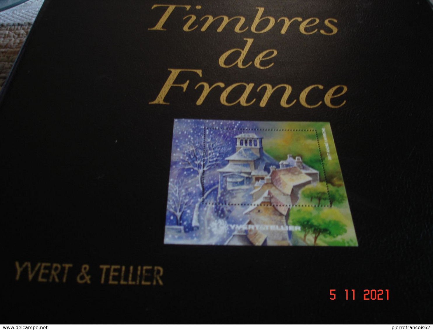 FRANCE  ALBUM  YVERT ET TELLIER AVEC FOURREAU  CONTENANT COLLECTION DE TIMBRES OBLITERES DE TOUTES EPOQUES - Sammlungen (im Alben)