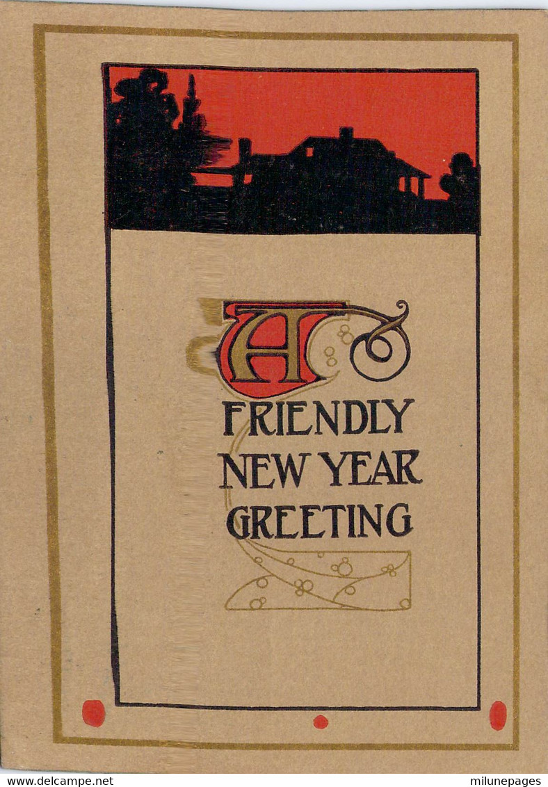 U.S. Post Card A Friendly New Year Greeting A.M.Davis Quality Card Boston Series 213 - Otros & Sin Clasificación