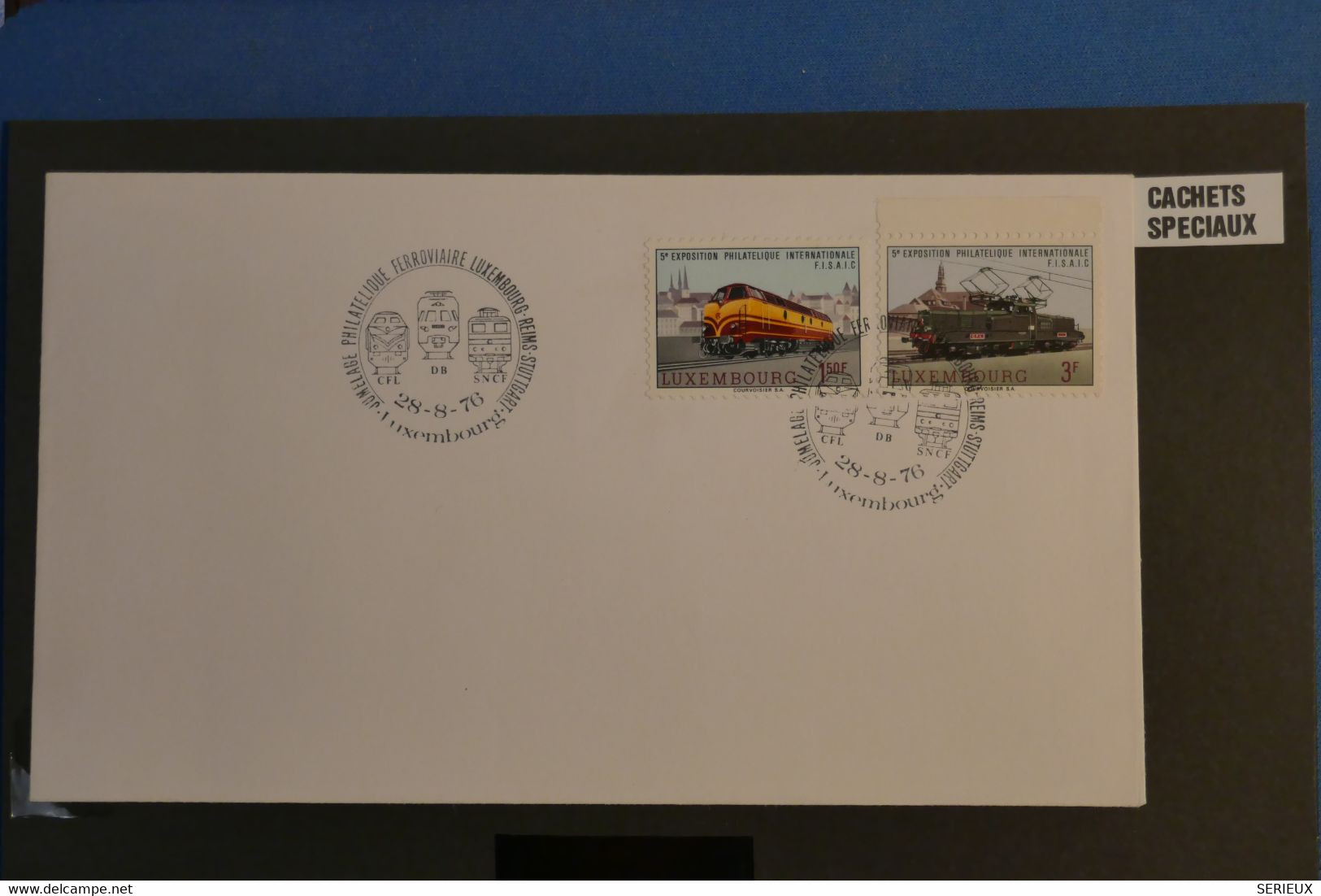 AF8 LUXEMBOURG BELLE PAGE  LETTRE      1976  FERROVIAIRE  CACHET SPECIAL +++ AFFRANCH PLAISANT - Franking Machines (EMA)