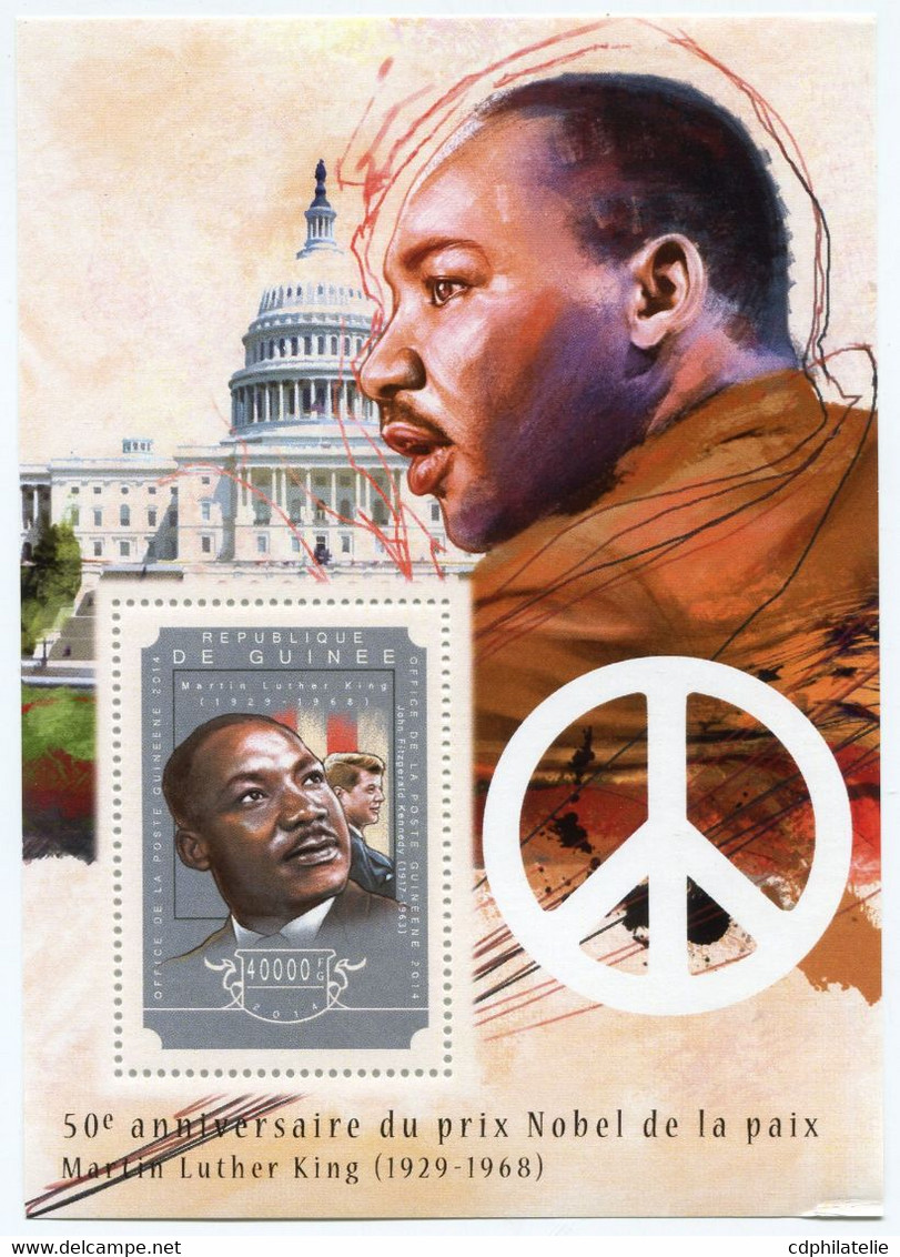 GUINEE BF 1742 ** CINQUANTENAIRE DE L'OBTENTION DU PRIX NOBEL DE LA PAIX PAR MARTIN LUTHER KING (1929-1968) - Martin Luther King