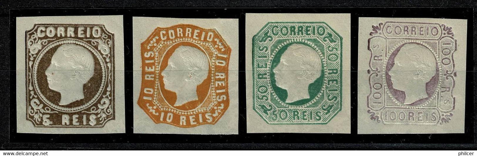 Portugal, 1905, # 14, 15, 17, 18, Reimpressão, MNG - Nuovi