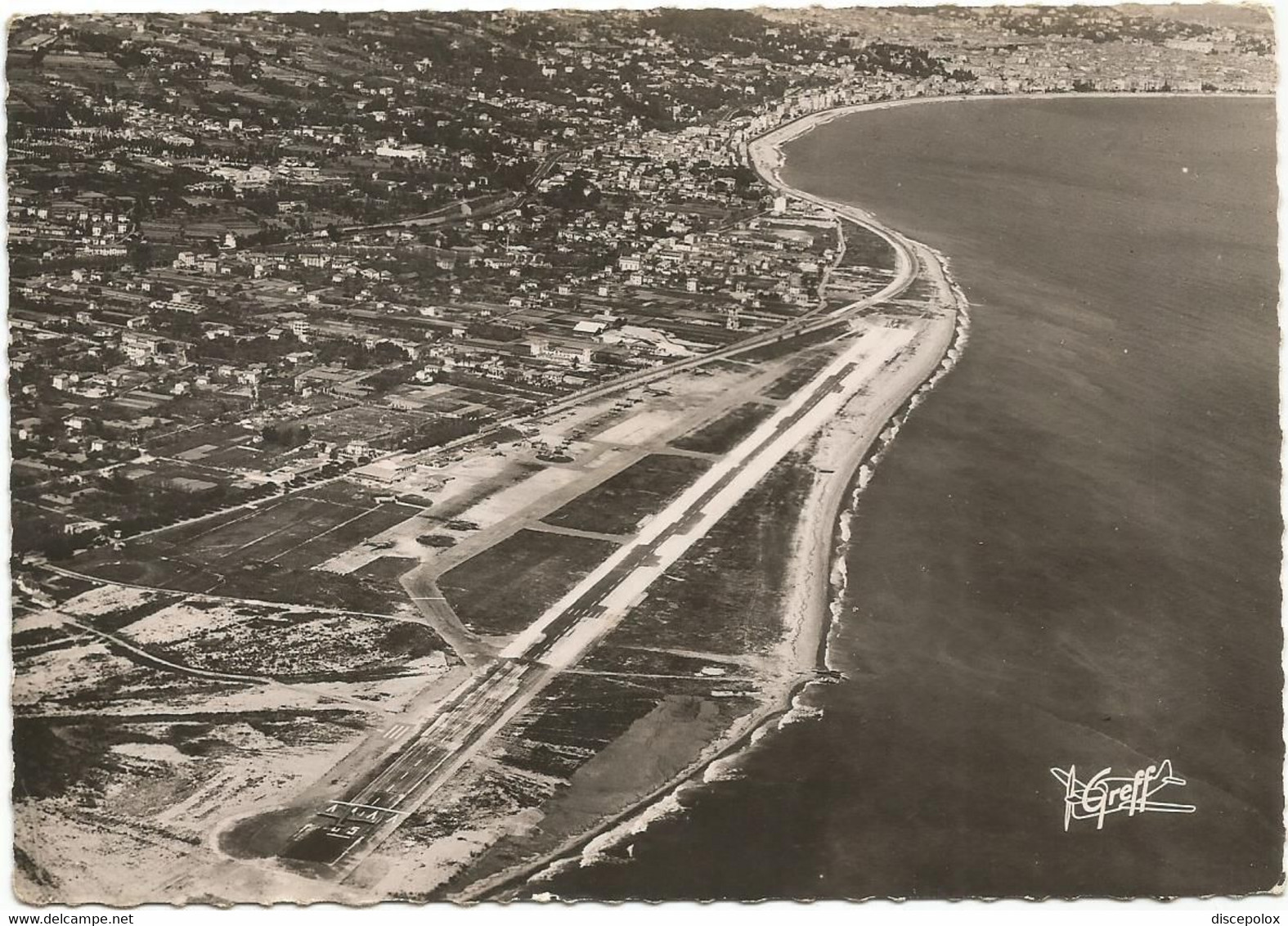 AA3512 Nice - Le Terrain D'Aviation - Vue Aerienne Vista Aerea Aerial View / Viaggiata 1952 - Aeronautica – Aeroporto