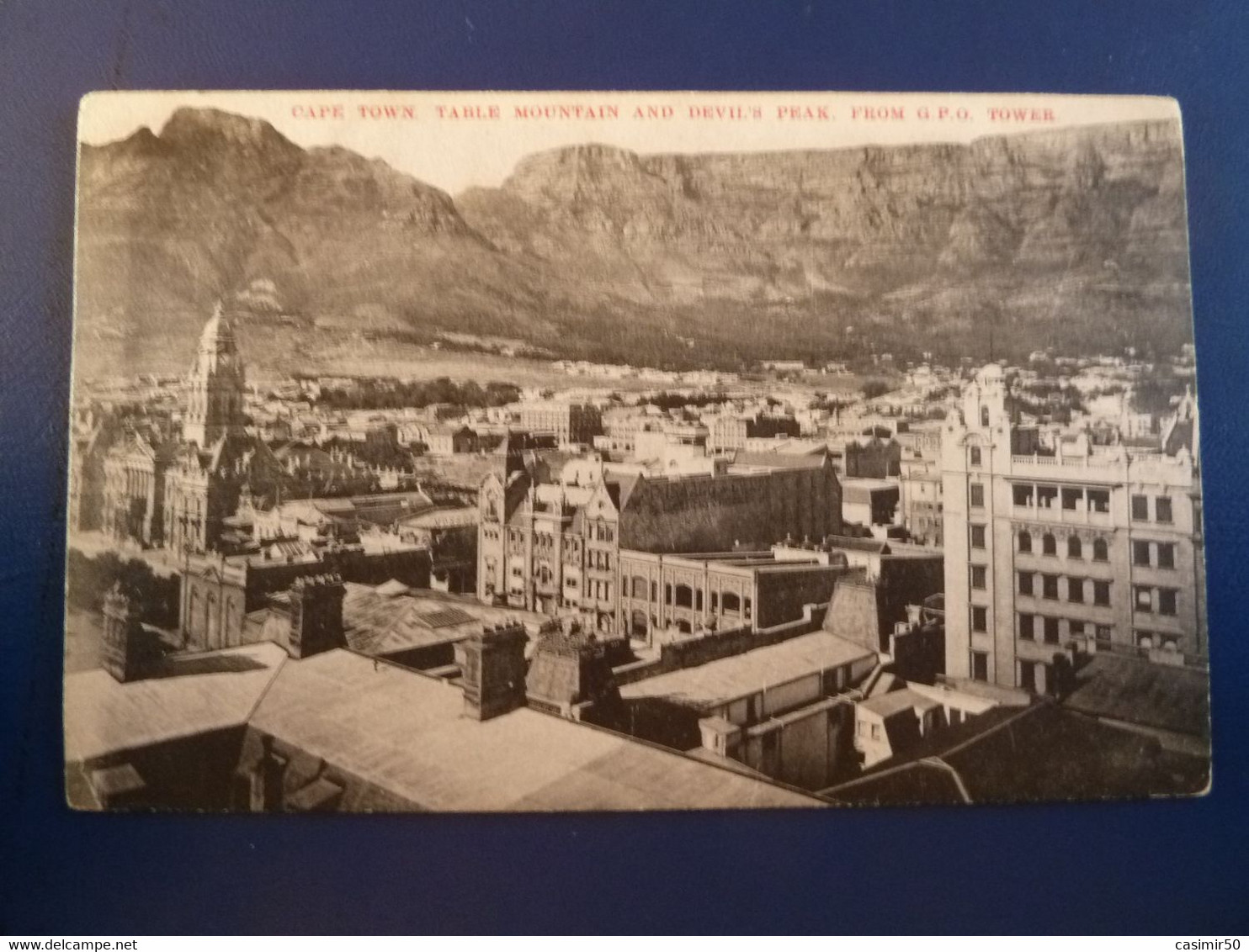 CAPE TOWN TABLE MOUNTAIN AND DEVIL'S PEAK FROM G.P.O.TOWER - Zuid-Afrika