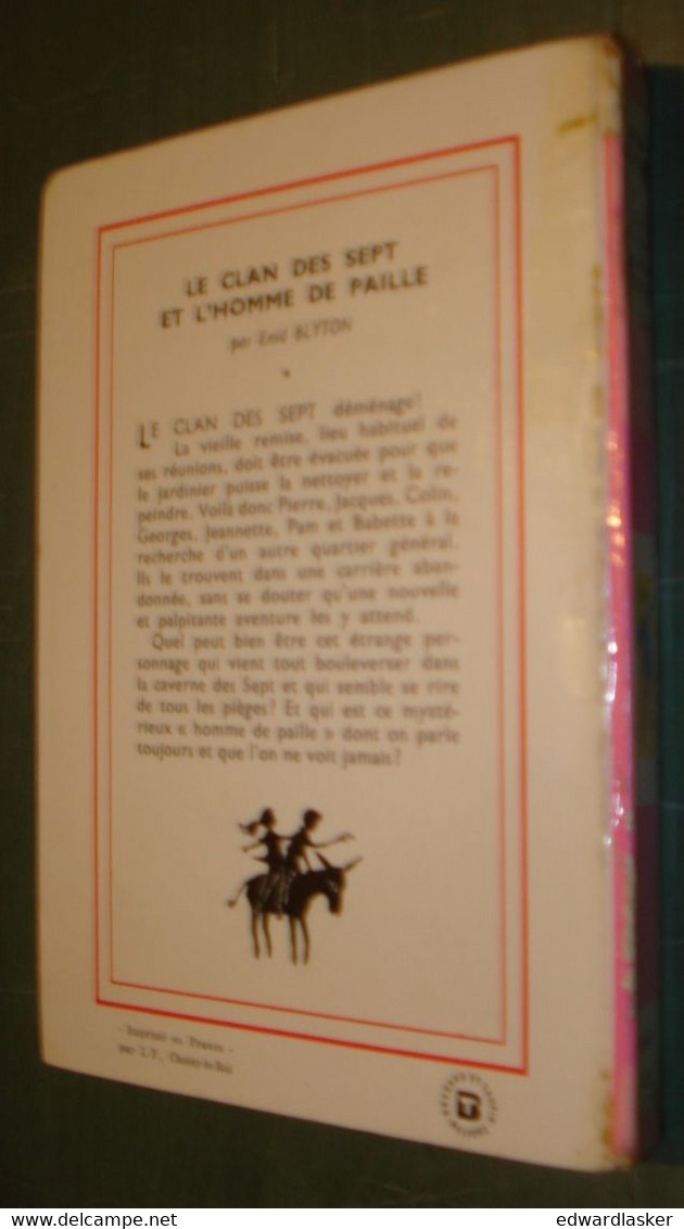 BIBLIOTHEQUE ROSE 85 : Le Clan Des Sept Et L'Homme ... /Enid Blyton - EO 1961 - Biblioteca Rosa