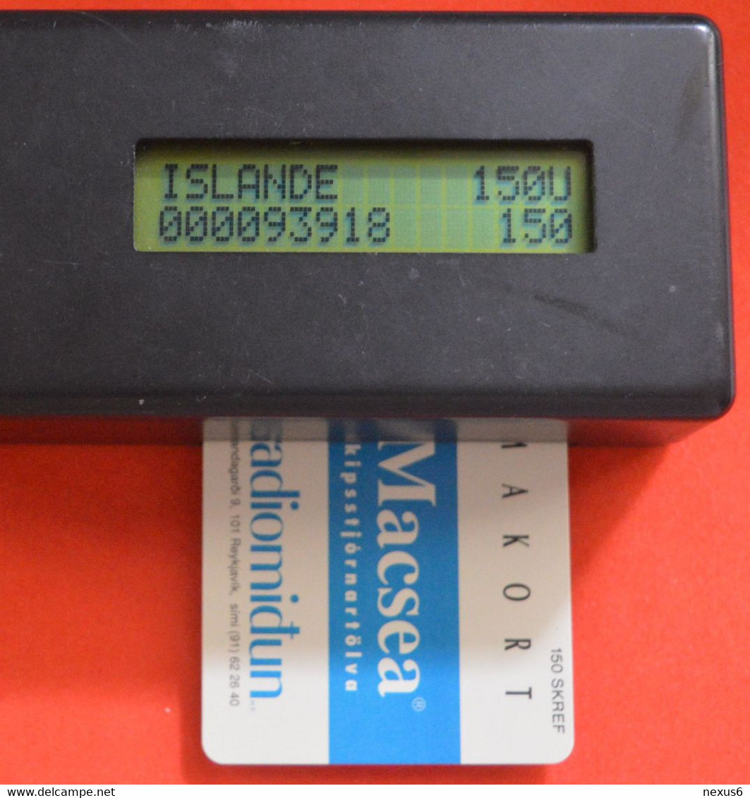Iceland - Radomidun (Chip) - Coca Cola Alltaf, Macsea, SC5, 1994, 150U, 3.000ex, Mint - Islandia
