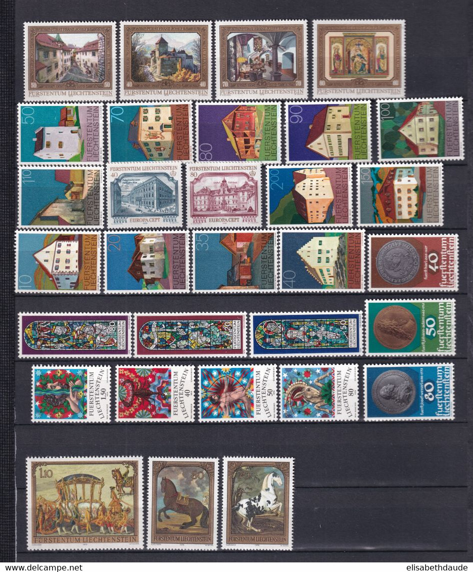 LIECHTENSTEIN - ANNEE COMPLETE 1978 ** MNH - COTE YVERT 2012 = 35.9 EUR. - Vollständige Jahrgänge