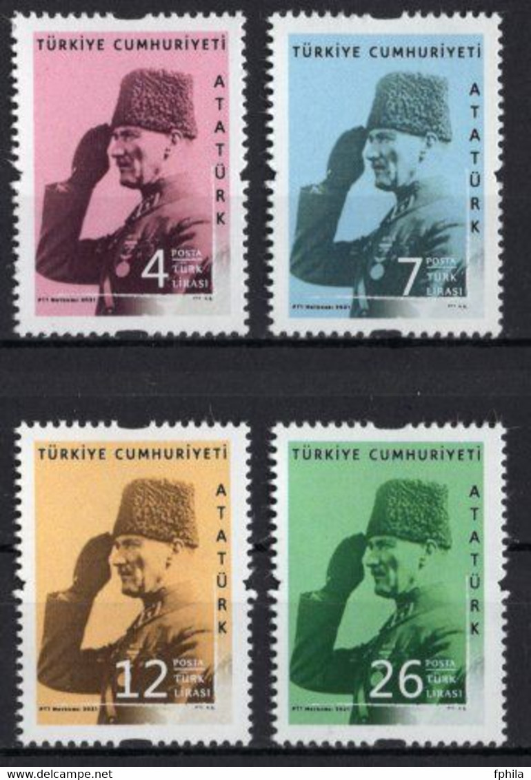 2021 TURKEY DEFINITIVE POSTAGE STAMPS THEMED ATATURK MNH ** - Ongebruikt