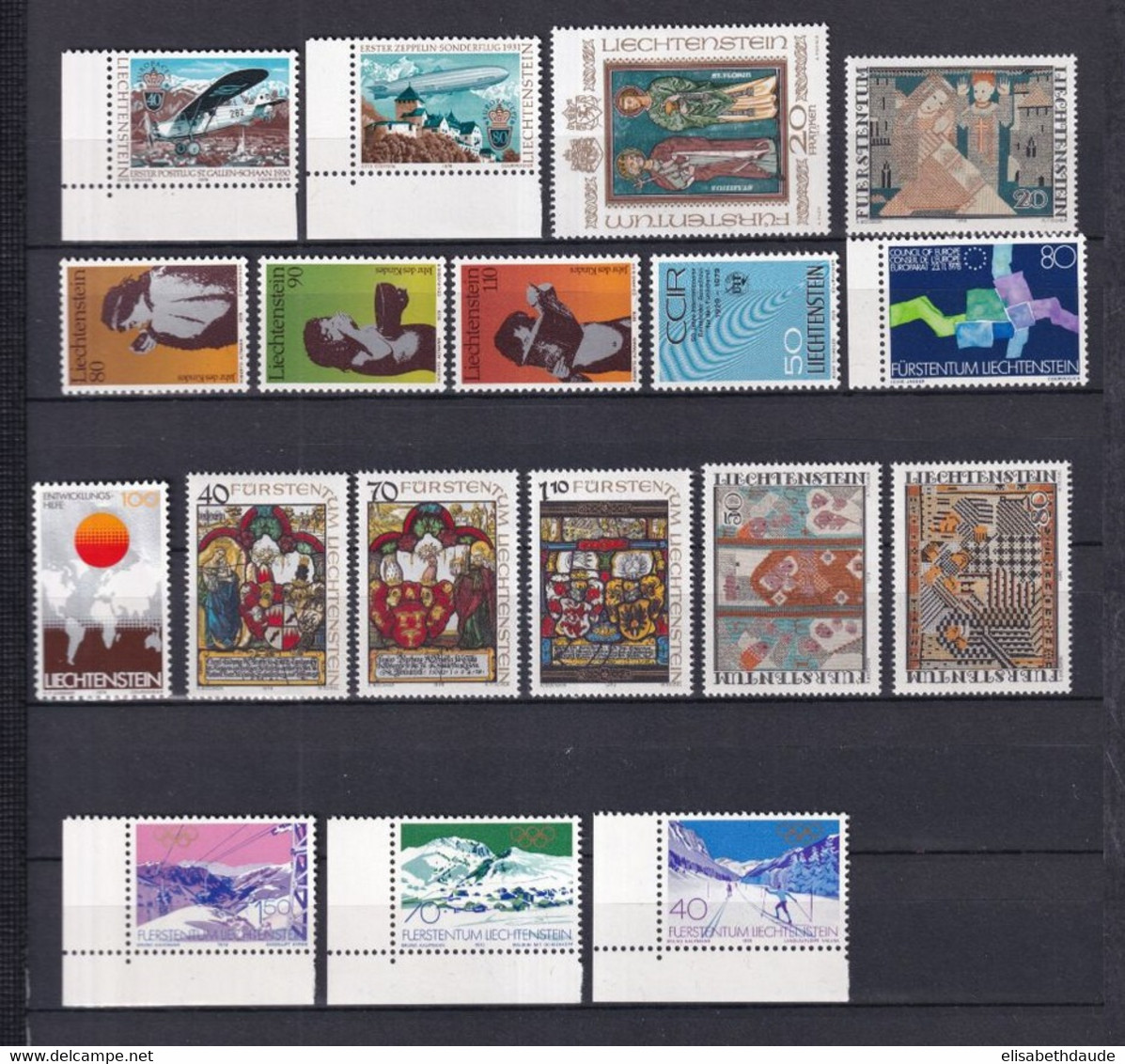 LIECHTENSTEIN - ANNEE COMPLETE 1979 ** MNH - COTE YVERT 2012 = 45.5 EUR. - Années Complètes