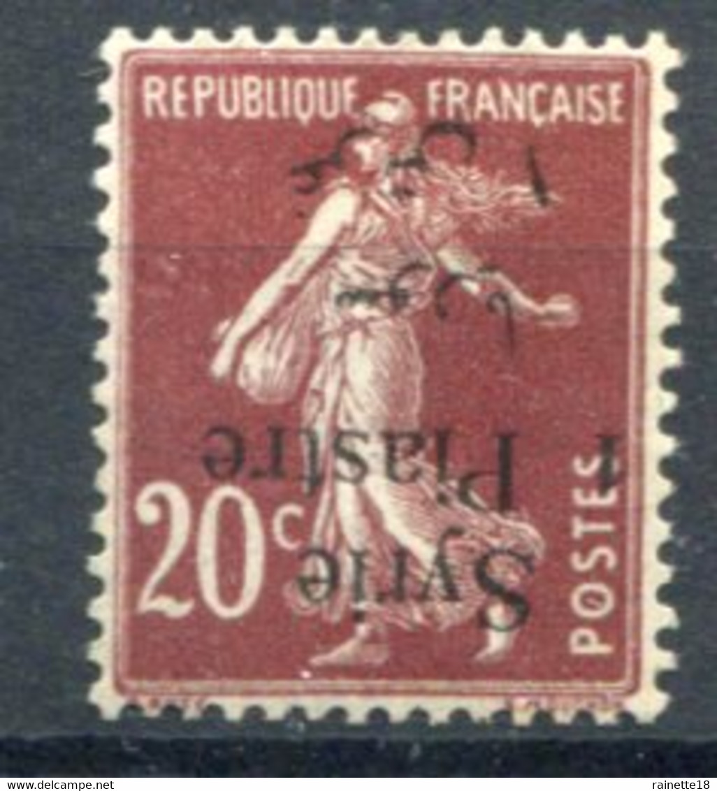 Syrie          130 **   Surcharge Renversée Avec S De Piastre Renversé Signé Brun - Unused Stamps