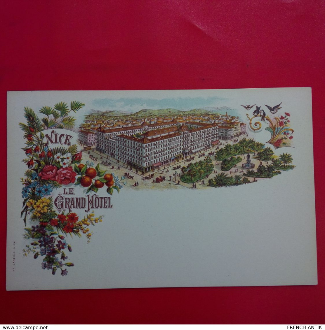 NICE LE GRAND HOTEL LITHOGRAPHIE - Pubs, Hotels And Restaurants