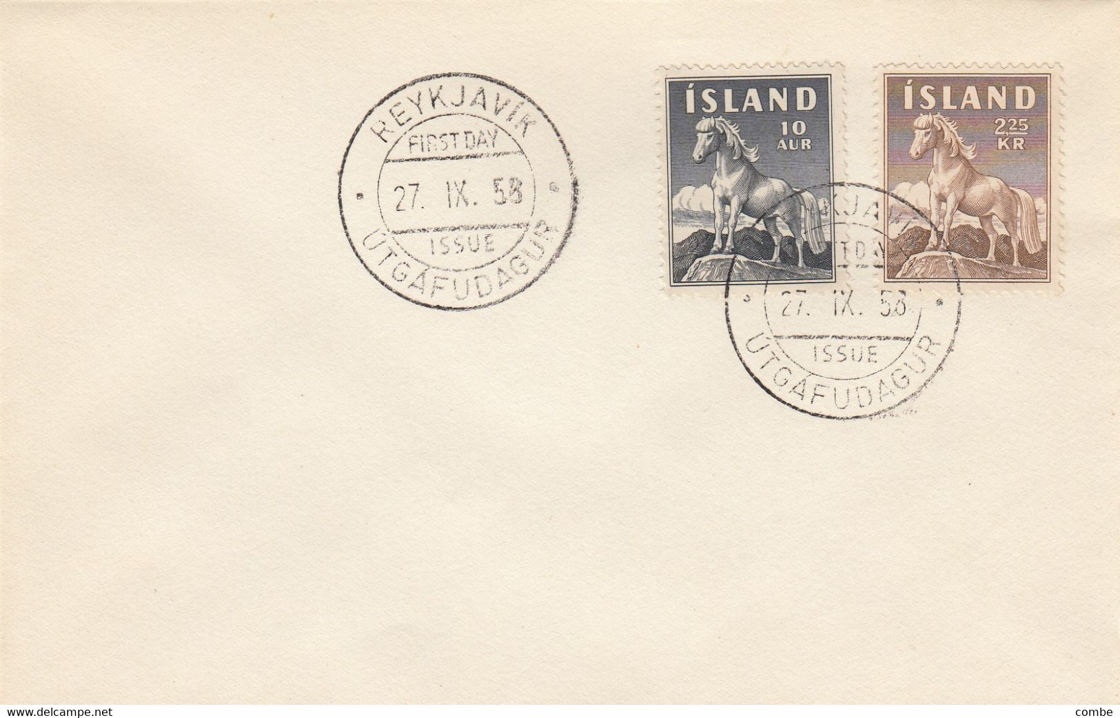 LETTRE. ISLANDE. FDC. 9 12 58 - Briefe U. Dokumente