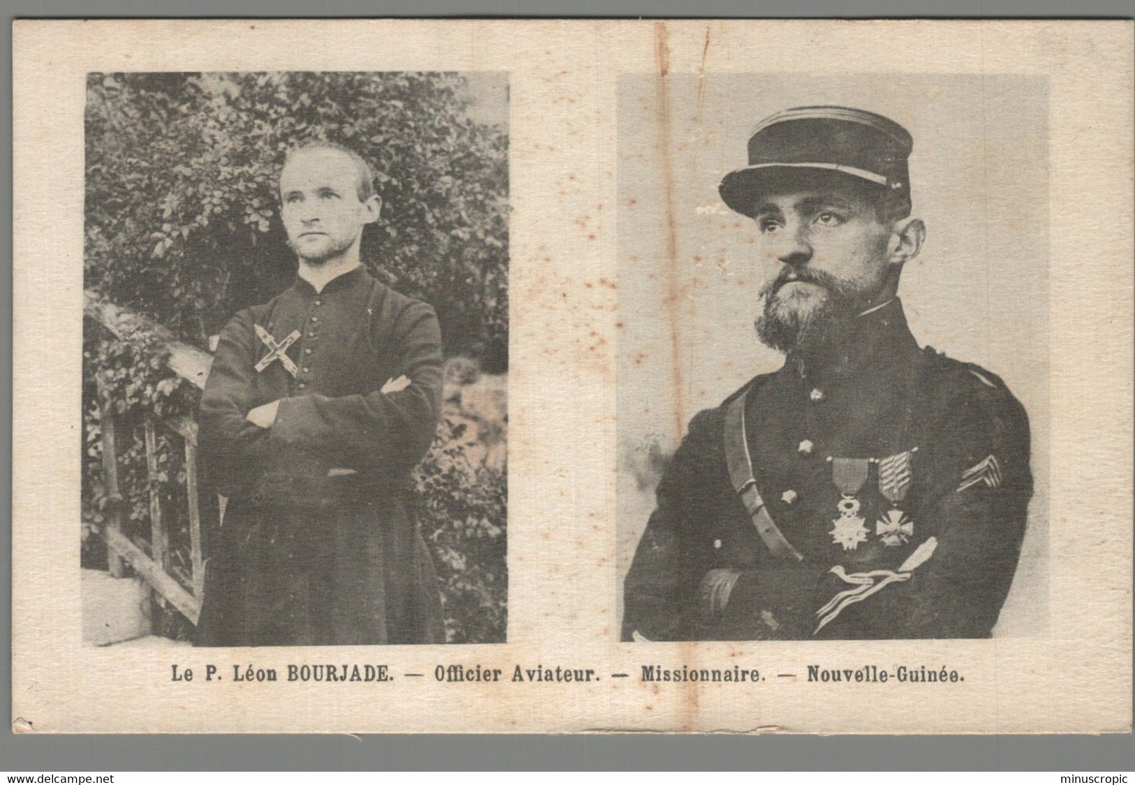 CPA - Léon Bourjade - Officier Aviateur - Missionnaire - Nouvelle Guinée - Aviatori