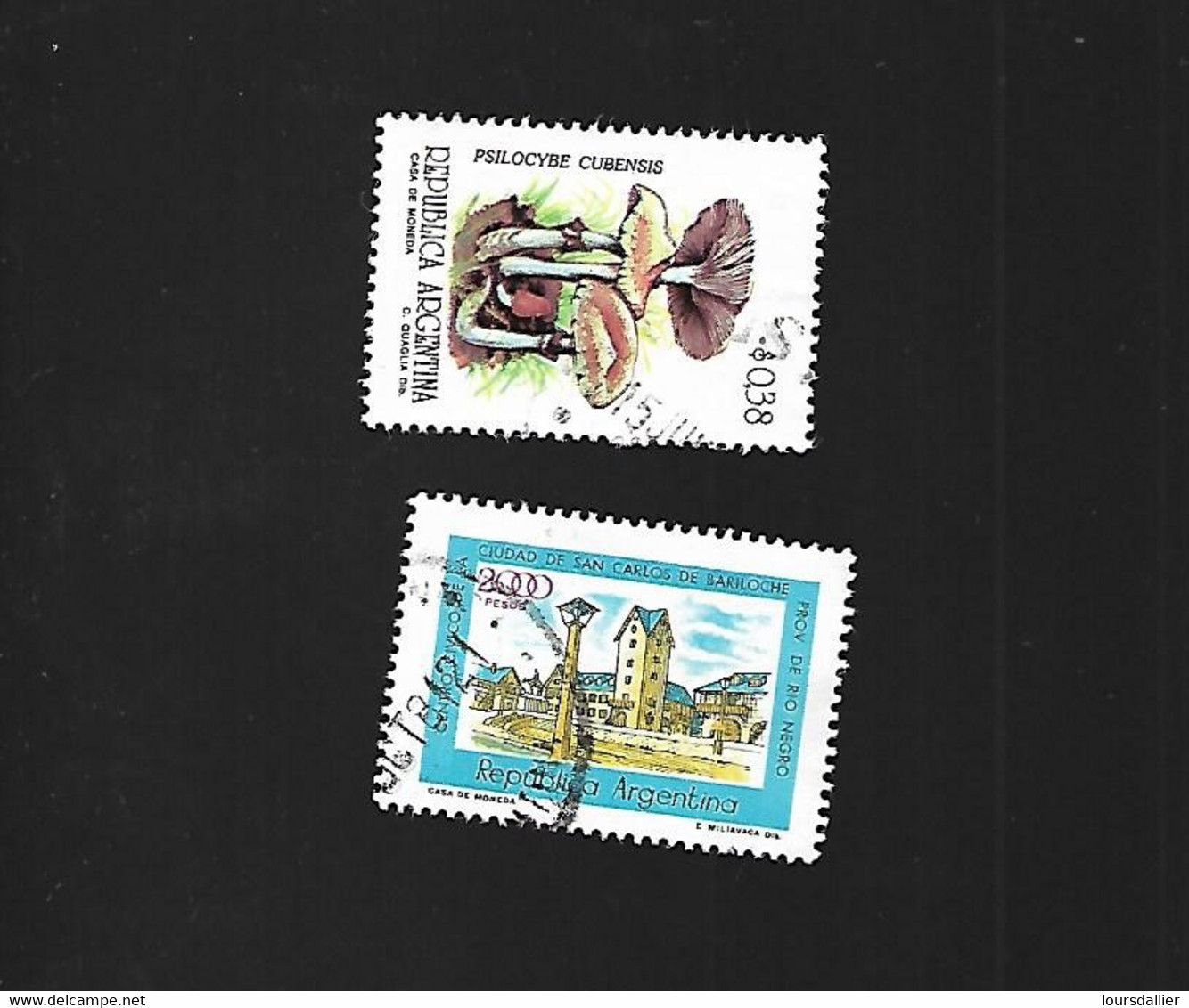 2 TIMBRES OBLITERES ARGENTINE - Used Stamps