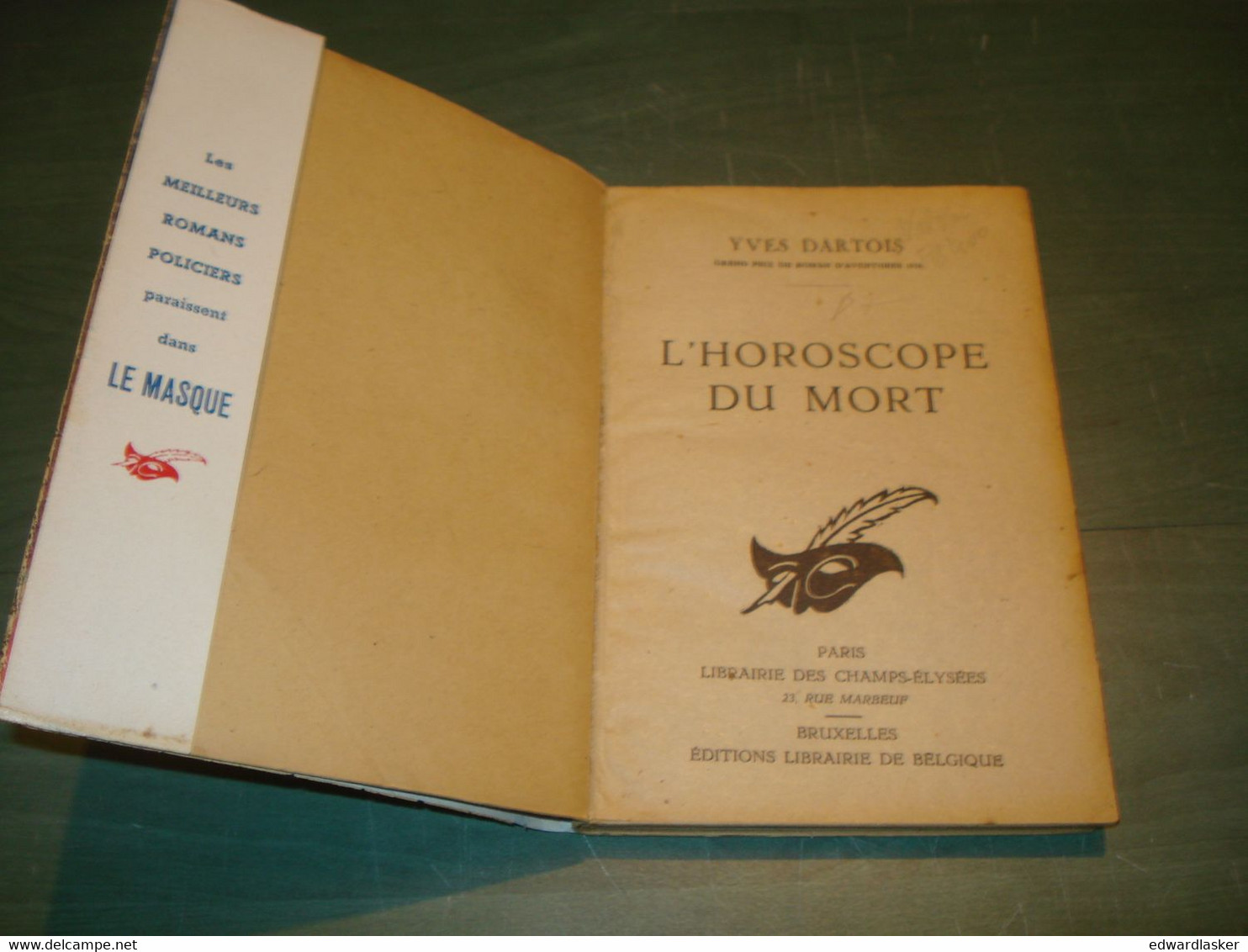 Le MASQUE (série Belge) : L'horoscope Du Mort /Yves Dartois - Avec Jaquette - Le Masque