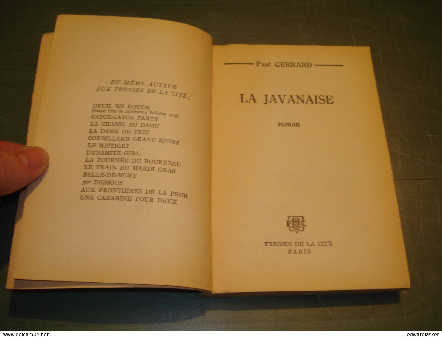 Un MYSTERE N°707 : La Javanaise /Paul Gerrard - Septembre 1964 - Presses De La Cité