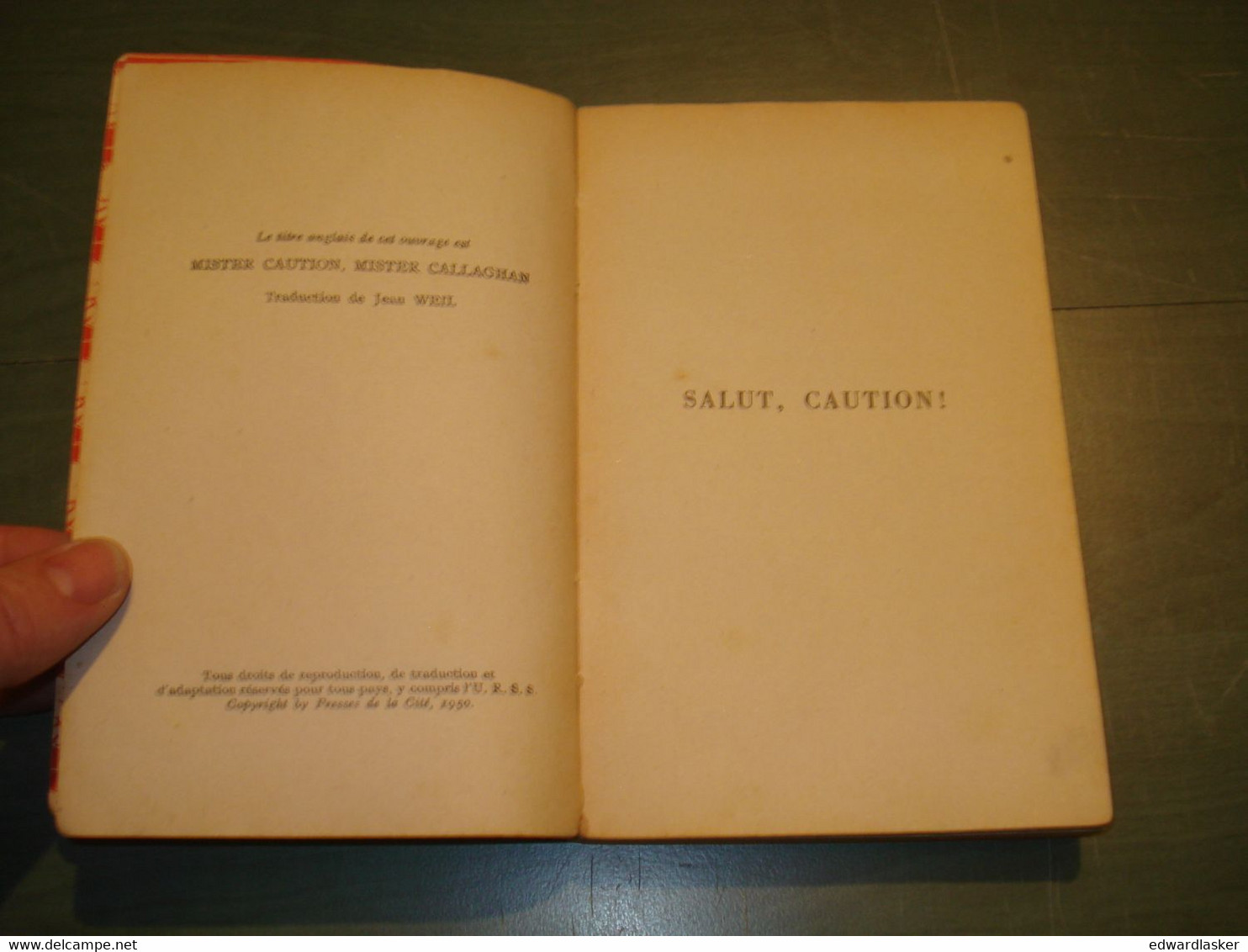 Un MYSTERE N°10 : Salut, CAUTION ! Comment Va CALLAGHAN ? /Peter CHEYNEY - Janvier 1950 [1] - Presses De La Cité