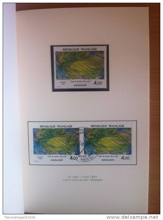 FRANCE 1984 COLLECTION ARTISTIQUE DU TIMBRE FRANCAIS SERIE ARTISTIQUE CADEAU DE MINISTRE LIVRE DES TIMBRES DE L'ANNEE - Documenti Della Posta