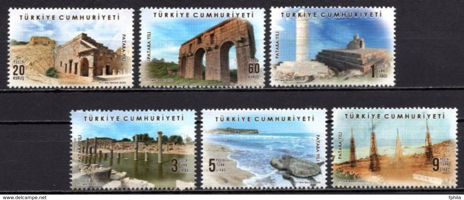 2020 TURKEY PATARA YEAR DEFINITIVE POSTAGE STAMPS MNH ** - Ungebraucht