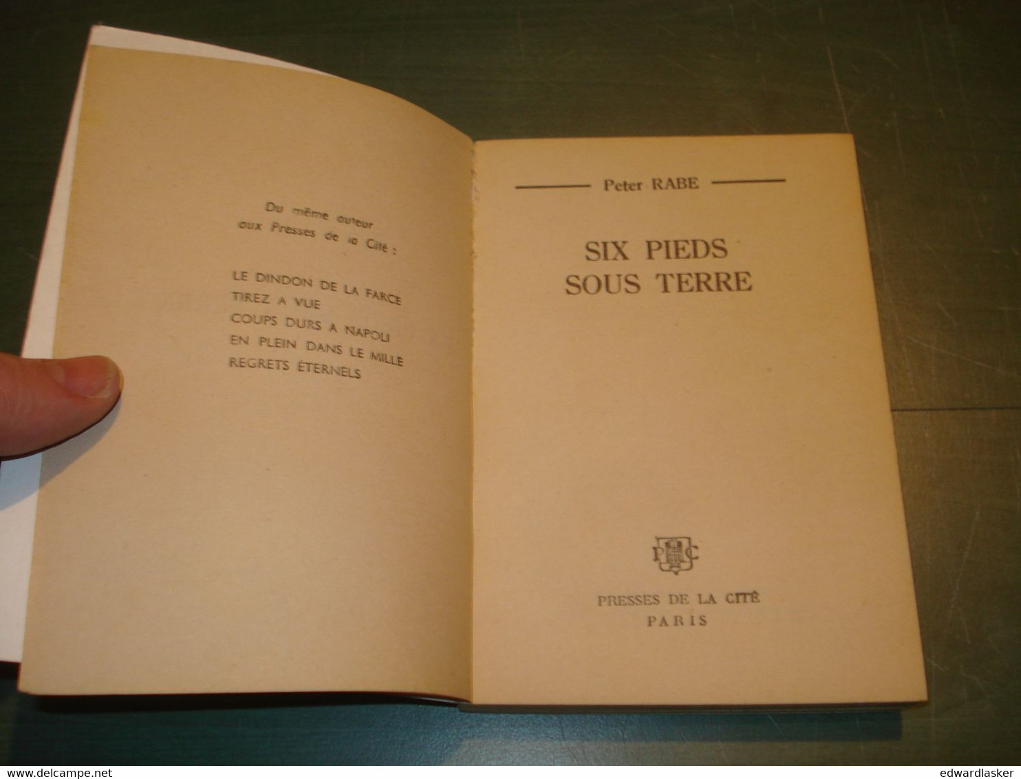 Un MYSTERE N°331 : Six Pieds Sous Terre /Peter Rabe - Avril 1957 - Presses De La Cité