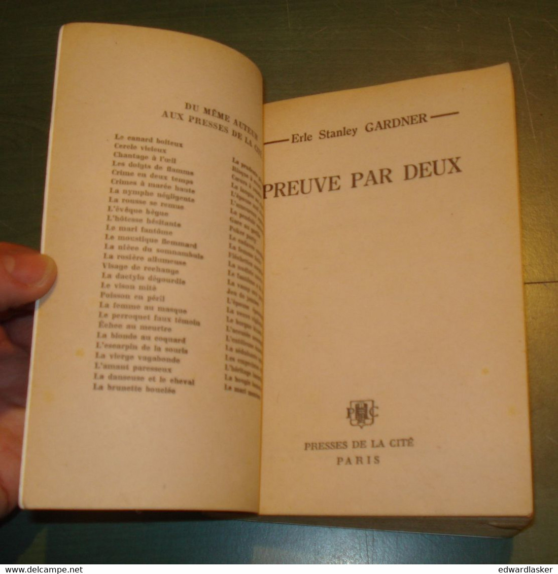 Un MYSTERE N°369 : Preuve Par Deux /Erle Stanley Gardner - 1957 - Presses De La Cité