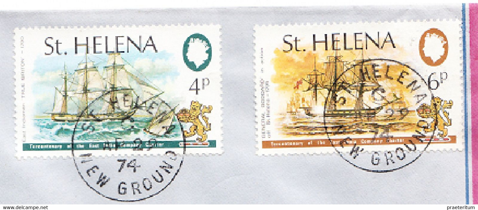 ST-HELENA Cover Postmarked  New Ground, St-Helena, 29 April 1974 - The 34p Air Mail Rate To France - Sainte-Hélène