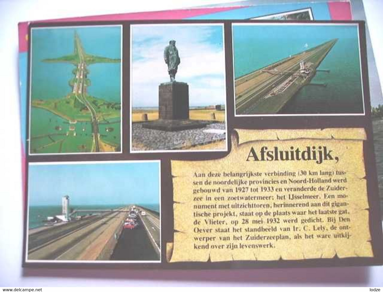 Nederland Holland Pays Bas Afsluitdijk Perkamentkaart - Den Oever (& Afsluitdijk)