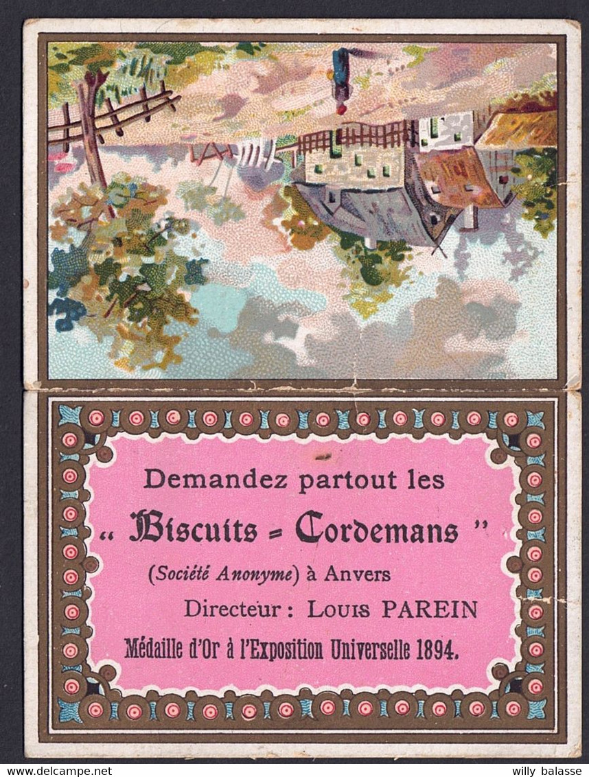 +++ Calendrier - 1895 - Publicité Biscuits CORDEMANS à Anvers - Chromo   // - Kleinformat : ...-1900