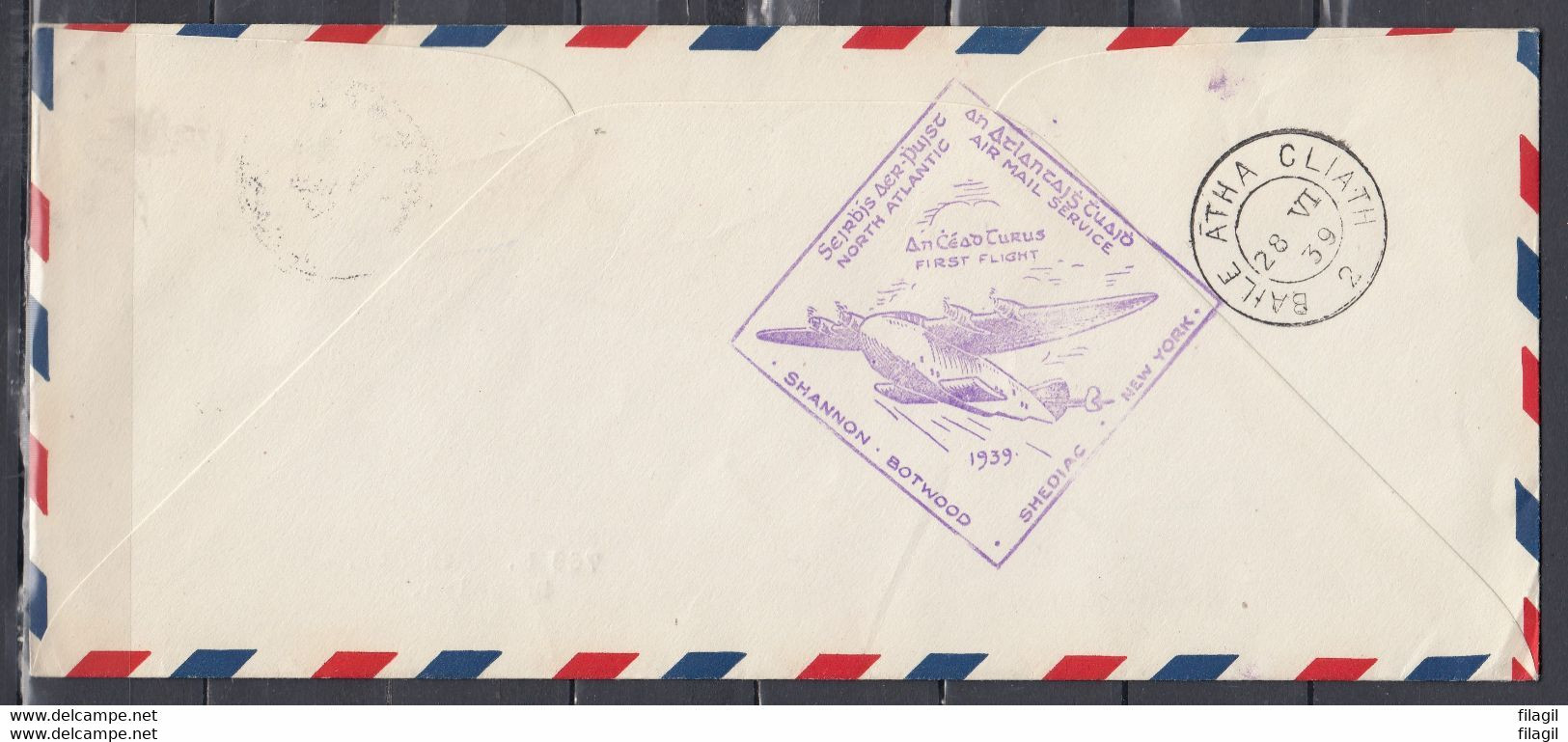 Brief VanBotwood Naar Brooklyn New York First Air Mail Trans-Atlantic Newfoundland - Autres & Non Classés