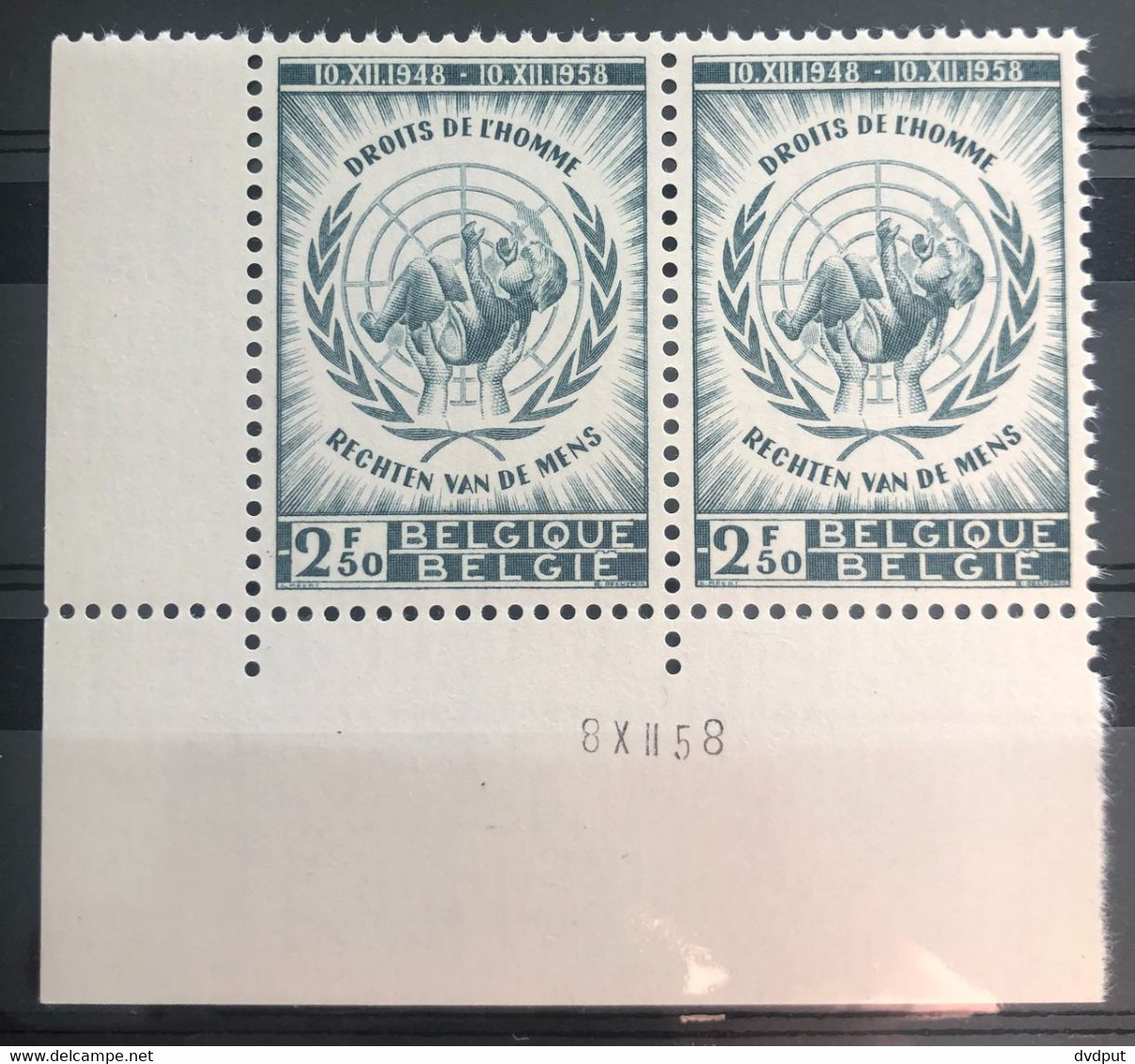 België, 1958, Nr 1089-V (2x) Met Drukdatum, Postfris **, OBP 26€ - Sonstige & Ohne Zuordnung
