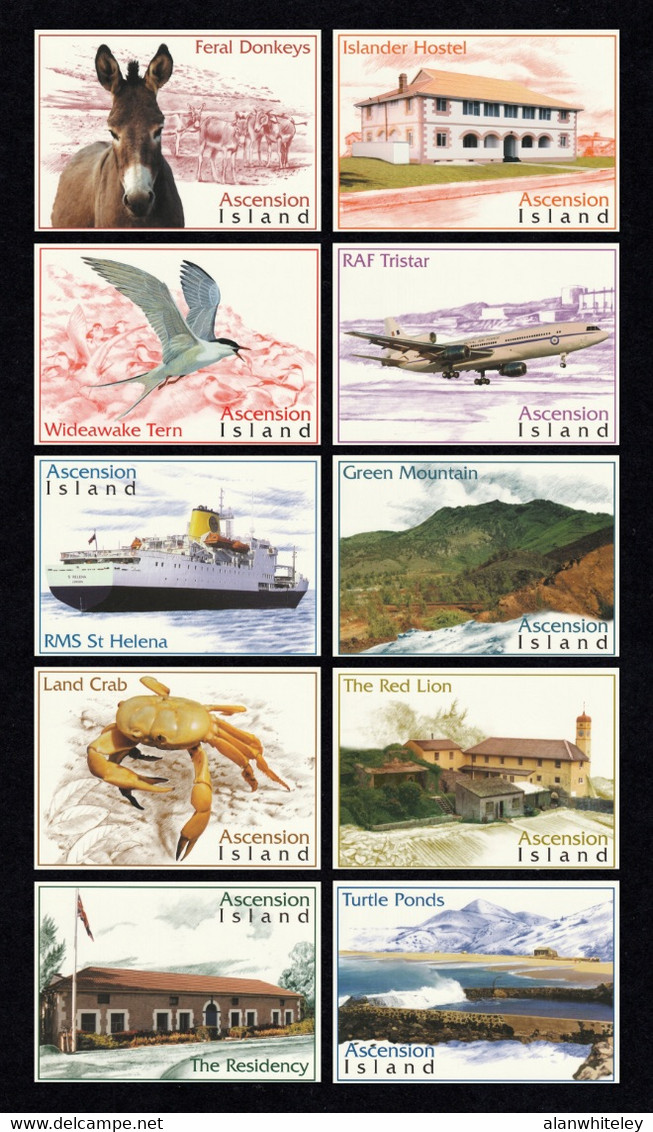 ASCENSION ISLAND 2001 Tourism: Set Of 10 Postcards MINT/UNUSED - Ascension Island