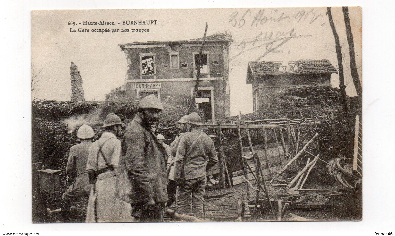 68 - BURNHAUPT - La Gare Occupée Par Nos Troupes - 1917  (M120) - Otros & Sin Clasificación