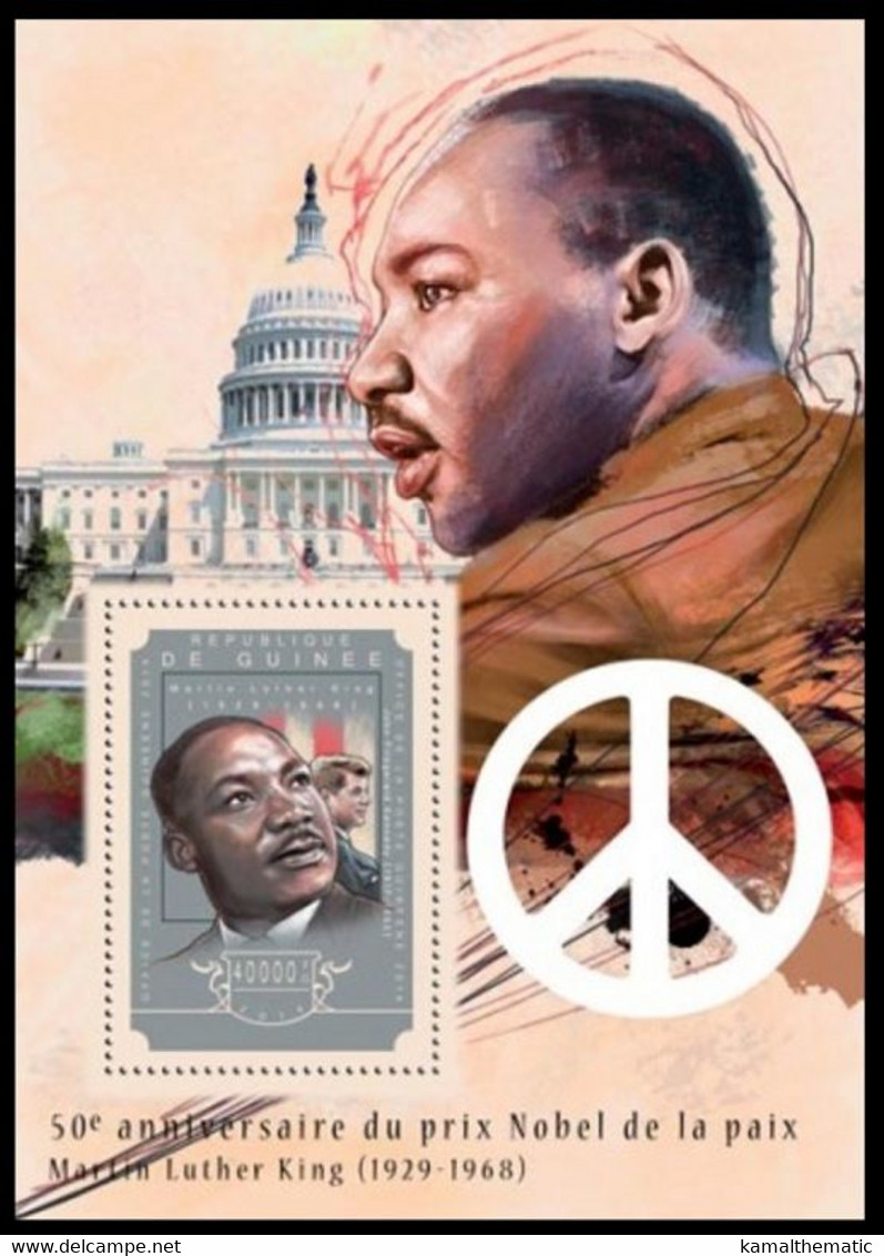 Guinea 2014 MNH MS, Martin Luther King Jr., Nobel Peace Prize (1964) - Martin Luther King