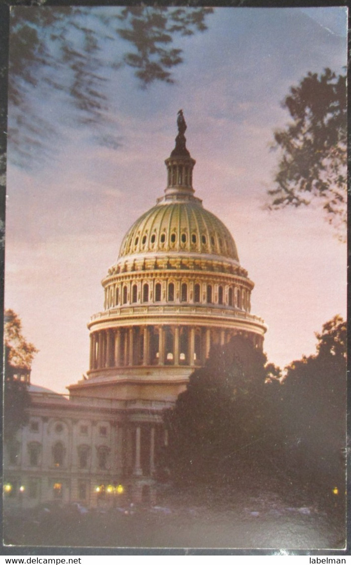 USA UNITED STATES WASHINGTON MONUMENT JEFFERSON MEMORIAL CAPITOL POSTCARD ANSICHTSKARTE PICTURE CARTOLINA PHOTO CARD - Spokane