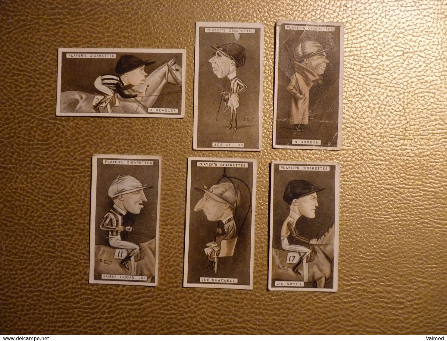 Lot De 6 Chromos Player's Cigarettes - Racing Caricatures (Voir Photos) - 3,5 Cm X 6,5 Cm Environ. - Wills