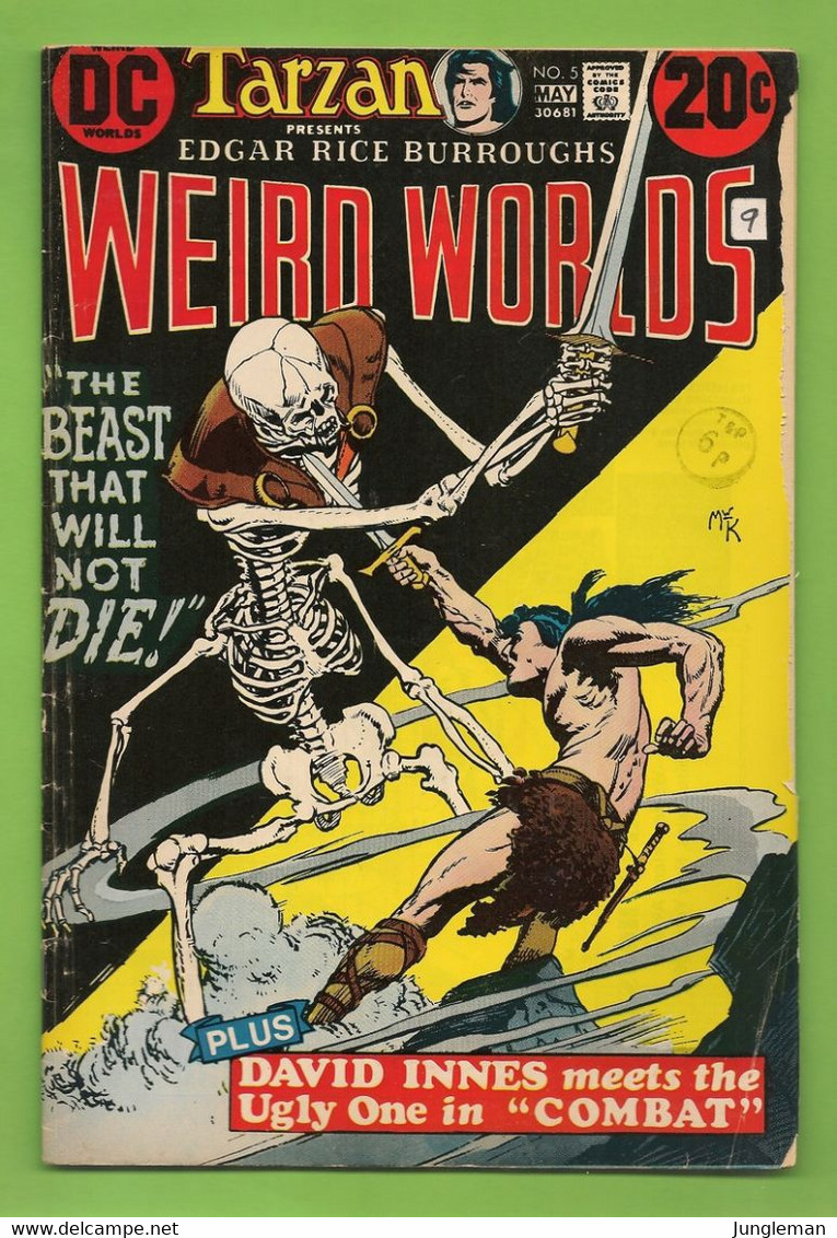 Tarzan Presents Weird Worlds # 5 - Publisher DC Comics - John Carter - David Innes - Pellucidar - May 1973 - BE - DC