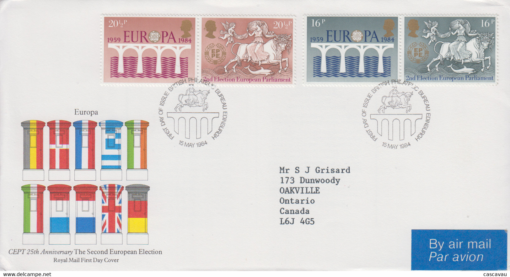 Enveloppe  FDC  1er  Jour    GRANDE  BRETAGNE     EUROPA    1984 - 1984