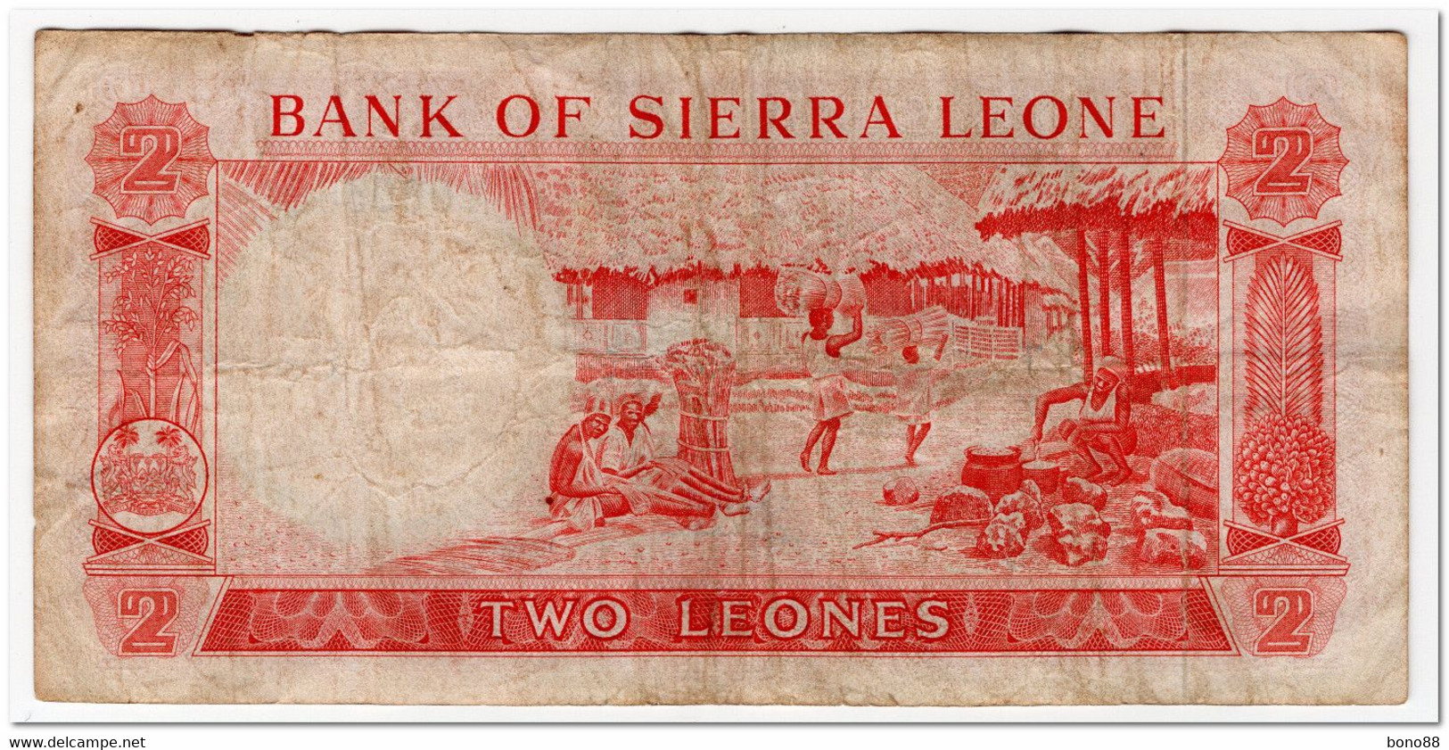 SIERRA LEONE,2 LEONES,1964,P.2a,aVF - Sierra Leone