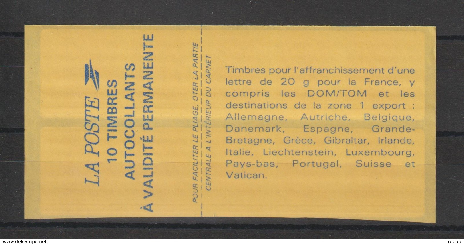 Carnet De 10 Timbres Autocollants Fictifs Cote 60 Euro - Fictifs