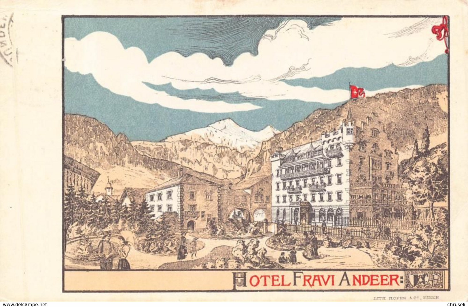 Andeer  Hotel Fravi Litho - Andeer