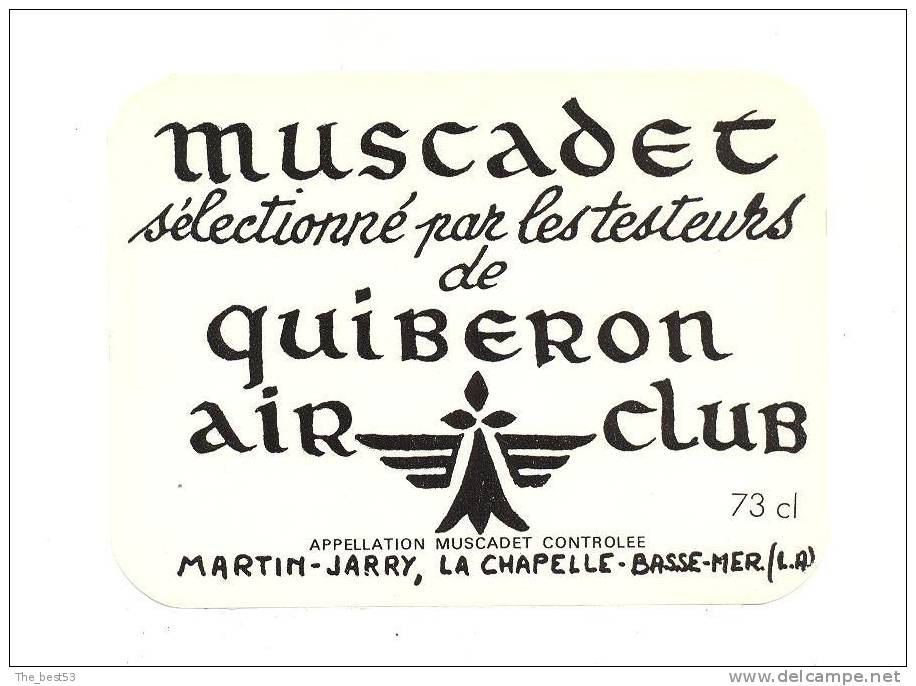 Etiquette De Vin Muscadet -  Cuvée   Air Club De Quiberon  -  Martin Jarry à La Chapelle Basse Mer (44) - Flugzeuge