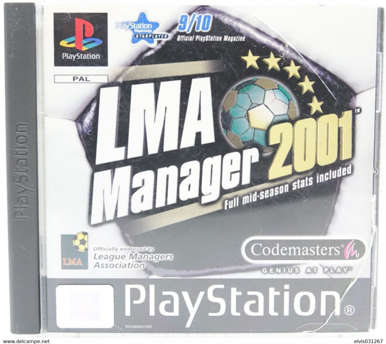 SONY PLAYSTATION ONE PS1 : LMA MANAGER 2001 FOODBALL SOCCER - CODEMASTERS - Playstation