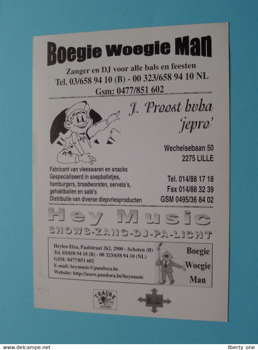 BOEGIE WOEGIE MAN () > ( Voir / Zie Photo ) ! - Singers & Musicians