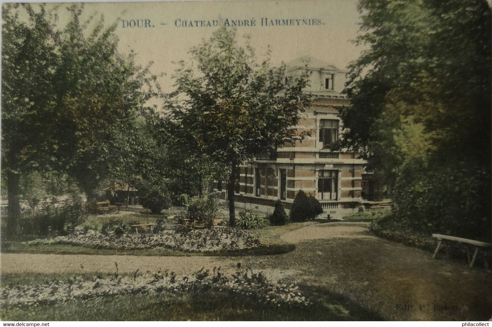 Dour // Chateau Andre Harmeynies (color) 1910 Rare - Dour