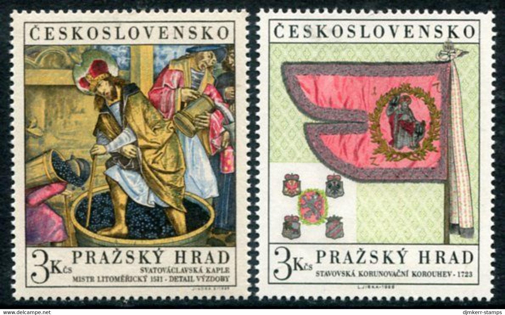 CZECHOSLOVAKIA 1969 Prague Castle MNH / **  Michel 1876-77 - Unused Stamps