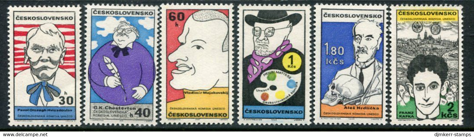 CZECHOSLOVAKIA 1969 Cultural Personalities MNH / **  Michel 1878-83 - Unused Stamps