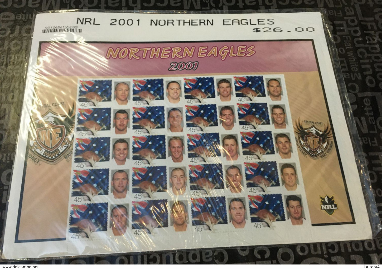 (stamp 6.11.2021)  Australia - Special Personalised Mini-sheet (2001) Northern Eagles Stamp Sheet - Fogli Completi