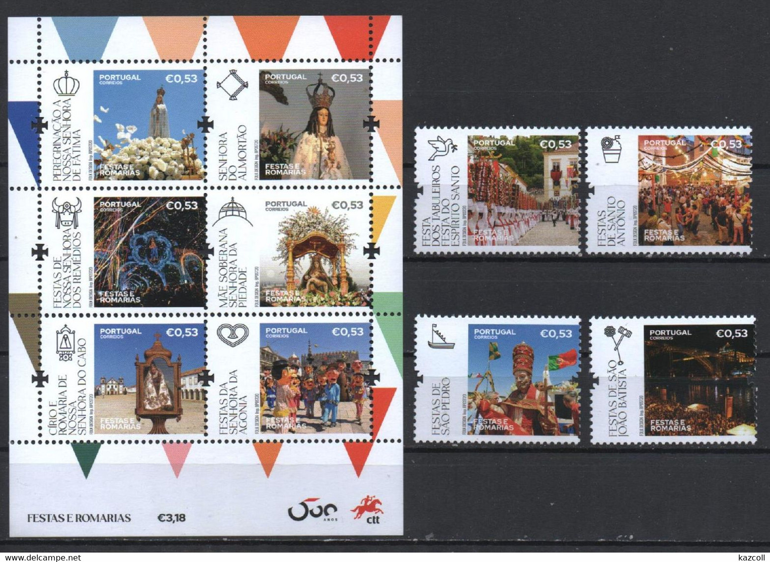 Portugal 2020.  Festivals And Pilgrimages. Places Of Faith.  MNH** - Neufs