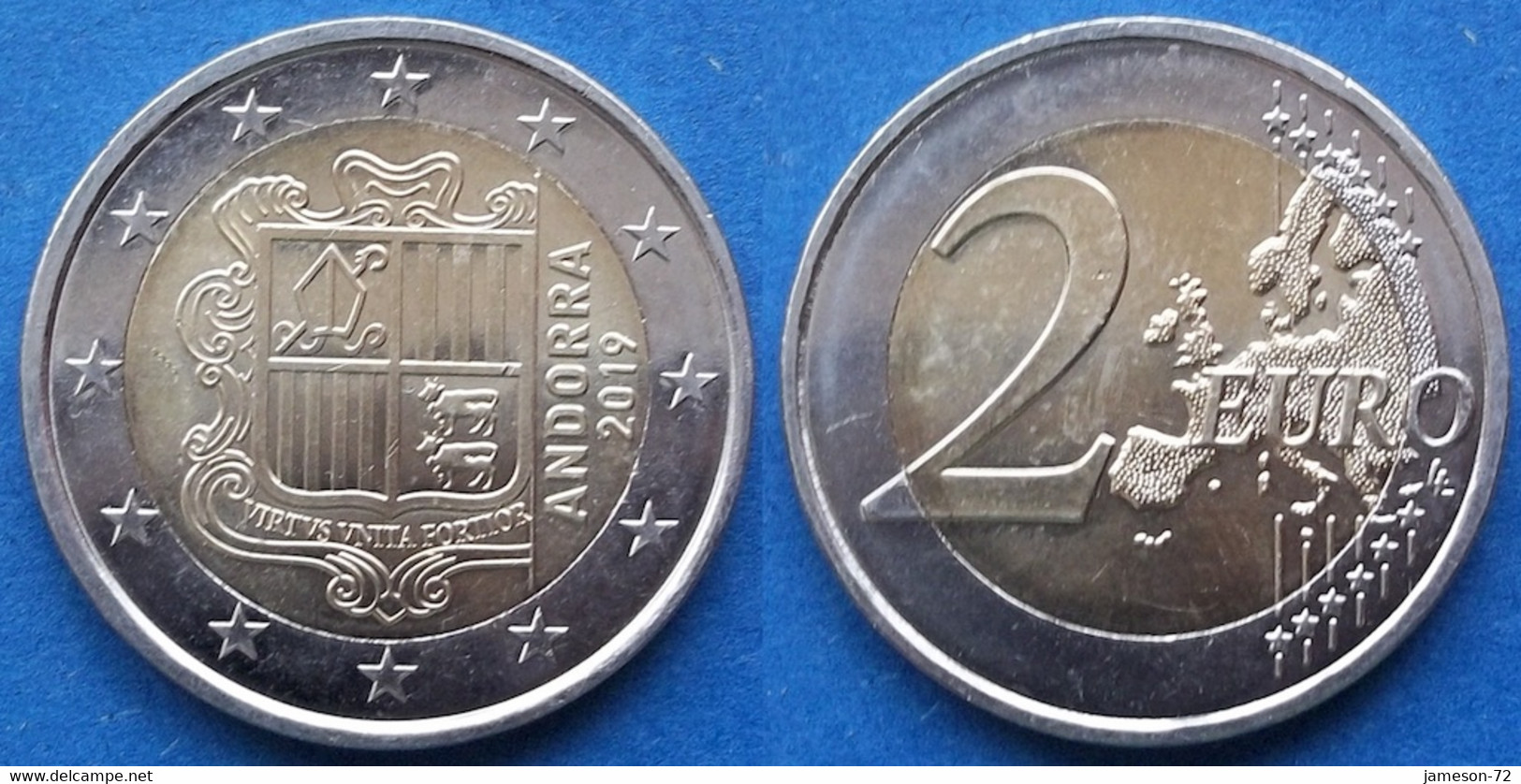 ANDORRA - 2 Euro 2019 "coat Of Arms" KM# 527 Bi-metallic - Edelweiss Coins - Andorra